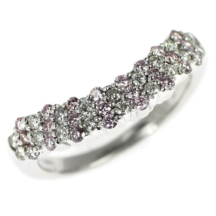 楽天市場】【中古】 K18WG 天然ピンク ダイヤモンド リング 0.30ct D0  