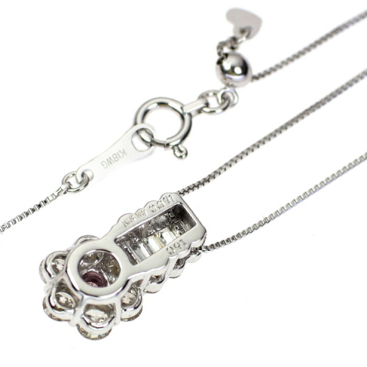 楽天市場】【中古】 K18WG 天然ピンクダイヤモンド ペンダント  