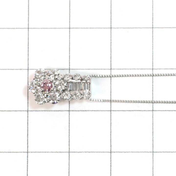 楽天市場】【中古】 K18WG 天然ピンクダイヤモンド ペンダント  