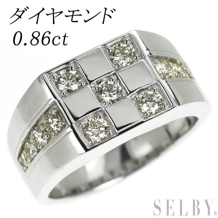 楽天市場】【中古】 Pt950 ダイヤモンド リング 0.86ct SELBY 送料 