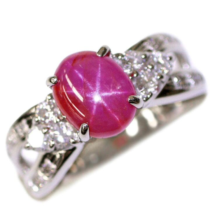 楽天市場】【中古】 Pt900 スター ルビー ダイヤモンド リング 2.52ct  