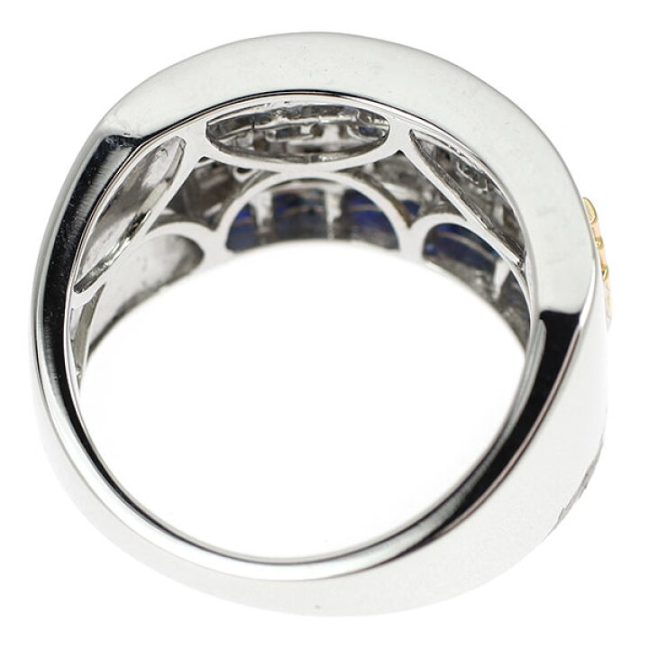 楽天市場】【中古】 K18YG/WG/PG サファイア ダイヤモンド リング 1.43  