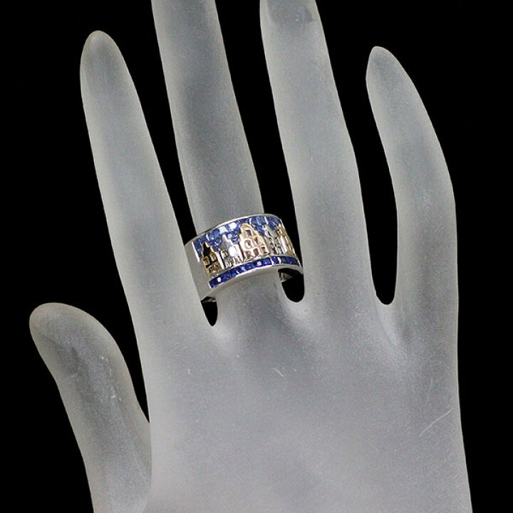 楽天市場】【中古】 K18YG/WG/PG サファイア ダイヤモンド リング 1.43  