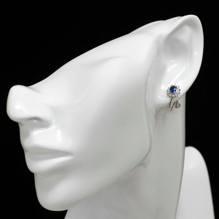 楽天市場】【中古】 Pt900 サファイア ダイヤモンド イヤリング 0.86ct  