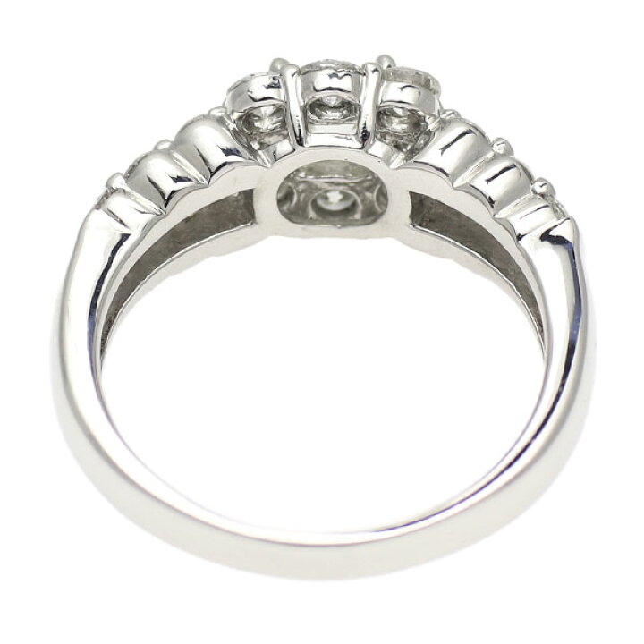 楽天市場】【中古】 Pt900 プリンセスカット ダイヤモンド リング  