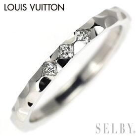 【中古】 ルイヴィトン K18WG ダイヤモンド リング モノグラム アンフィニ 58号 SELBY 送料サービス