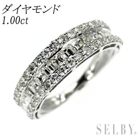 【中古】 K18WG ダイヤモンド リング 1.00ct SELBY 送料サービス