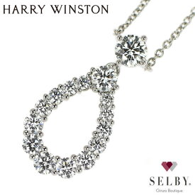 【中古】 ハリーウィンストン Pt950 ダイヤモンド ペンダントネックレス ループ エクストララージ 《セルビー銀座店》SELBY 送料サービス
