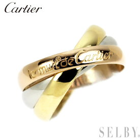 【中古】 カルティエ K18YG/WG/PG リング トリニティ3.4mm 49号 SELBY 送料サービス Cartier