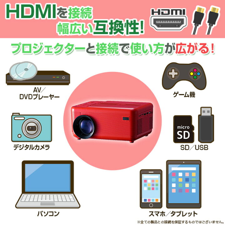 楽天市場】【購入チャンス!クーポン】 プロジェクター 小型 《簡単投影 