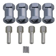 【送料無料】Mxfans 4個入れ 12x20mm アルミ合金 T10129T ホイール六角ハブ拡張アダプタ RC1:10ロッ