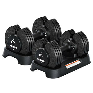 �y���������zMOJEER �_���x�� �ώ� 12kg 2�Z�b�g �A�W���X�^�u���_���x�� 2~12kg 5�i�K���� 1