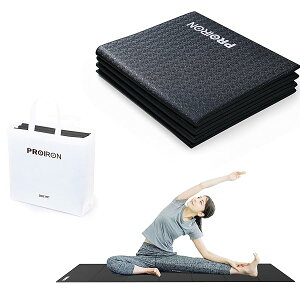 �y���������zPROIRON ���K�}�b�g �܂肽���� �X�g���b�`�}�b�g �܏�� 183×61cm �u���b�N