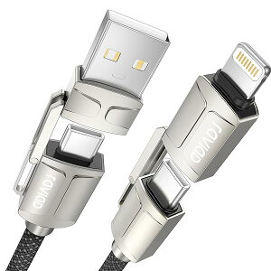 �y���������zRAVIAD 4in1 �[�d�P�[�u�� �}���` 3A USB Type C �P�[�u�� iPhone �[�d�R�[�h 60W PD USB C ��