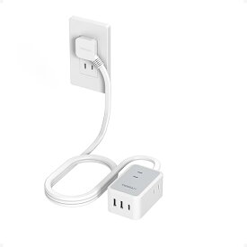 【送料無料】TESSAN 延長コード 2m 薄型 電源タップ usb コンセントタップ たこあしコンセント