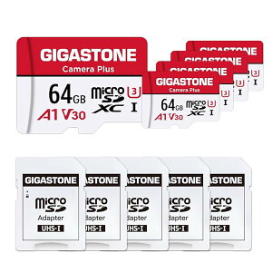 �y���������z�y5�N�zGIGASTONE �}�C�N��sd�J�[�h 64GB 5�Z�b�g Camera Plus microSDXC UHS-I A1 V30 U3 C10 95
