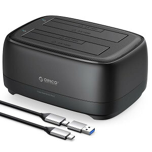 �y���������zORICO HDD�X�^���h 2�䓋�� USB 3.2 Gen1 �n�[�h�f�B�X�N�P�[�X 2.5/3.5�C���` HDD SSD�Ή�