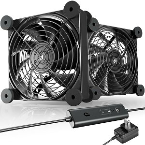 �y���������zupHere ��p�t�@�� AC�d�� 2�A DC12V PC��p 12cm�~�j��@ 5�i�K���ʒ��� ���� �É�