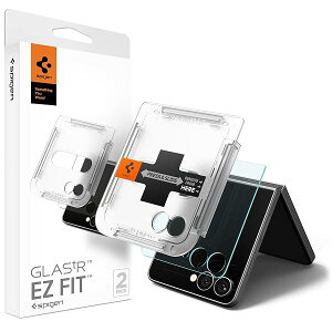 �y���������zSpigen Galaxy Z Flip7 �K���X�t�B���� EZ Fit �\��t���L�b�g�t�� 9H�d�x�����K���X �i