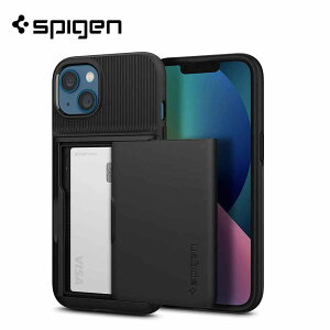[ Spigen VsQ iPhone 13/13Pro/13ProMax/13mini P[X Jo[ XA[}[ CS ubN J[h[ MILKi