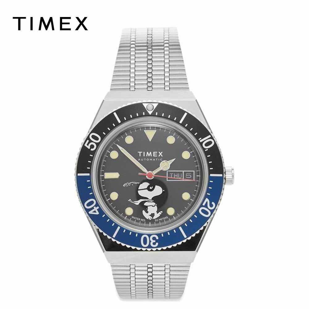 即納 TIMEX タイメックス 腕時計 Peanuts スヌーピー TW2U85500 アーカイブ M79 自動巻き ブラック / ブルー 海外モデル  リストウォッチ 日本未発売 | SMART PARK 楽天市場店