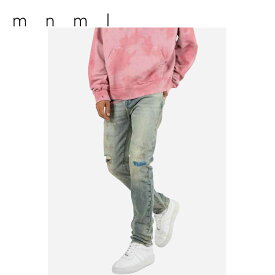 日本未発売 mnml ミニマル デニムパンツ D454 STRAIGHT DENIM ブルー デニム パンツ ジーパン メンズ US限定 正規品