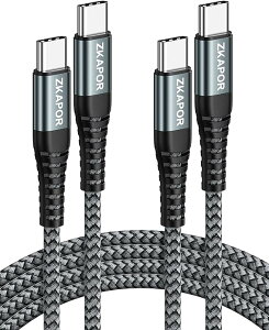 [ iPhone15 [dP[u ^CvC USB-C & USB-C P[u S2 / 2{ O[ }[d f[^] iPhone / MacBook / iPad /Google Pixel / Galaxy Ή