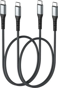 [ iPhone15 [dP[u ^CvC USB-C & USB-C P[u 50cm / 2{ O[ }[d f[^] iPhone / MacBook / iPad /Google Pixel / Galaxy Ή