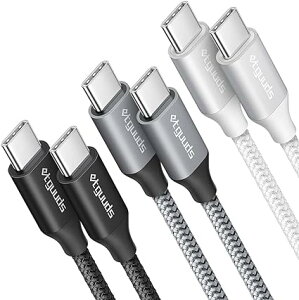 [ iPhone15 [dP[u ^CvC USB-C & USB-C P[u 1m / 3{ ubN/O[/Vo[ }[d f[^] iPhone / MacBook / iPad /Google Pixel / Galaxy Ή