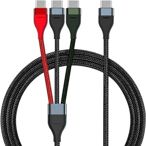 [ iPhone15 [dP[u ^CvC USB-C & USB-C P[u S2 / 1{ ubN/bh/O[ }[d f[^] iPhone / MacBook / iPad /Google Pixel / Galaxy Ή