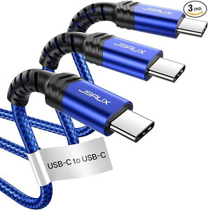 iPhone15 [dP[u ^CvC USB-C & USB-C P[u 1m/2m/3m /3{ u[ }[d f[^] iPhone / MacBook / iPad /Google Pixel / Galaxy Ή