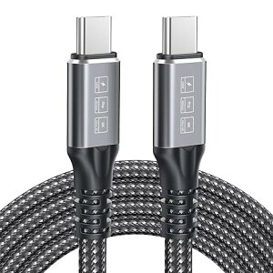 iPhone15 [dP[u ^CvC USB-C & USB-C P[u S2 /1{ ubN }[d f[^] iPhone / MacBook / iPad /Google Pixel / Galaxy Ή