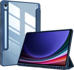 Galaxy �M�����N�V�[ Tab S9 FE 10.9�C���` / S9 FE+ 12.4�C���` �P�[�X �蒠�^ �l�C�r�[ S �y���z���_�[�t�� �X���� �}�C�N���t�@�C�o�[�̗��n PU���U�[ TPU �I�[�g�X���[�v�E�F�C�N�@�\ ���C�����X�[