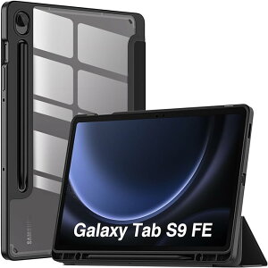 Galaxy �M�����N�V�[ Tab S9 FE 10.9�C���` / S9 FE+ 12.4�C���` �P�[�X �蒠�^ �u���b�N S �y���z���_�[�t�� TPU PC �N���A �o�b�N�V�F�� �}�C�N���t�@�C�o�[���n �I�[�g�X���[�v�E�F�C�N�@�\ �O�܂� 