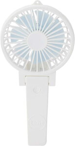 ハンディファン 手持ち扇風機 携帯扇風機 5枚羽 乾電池式 ホワイト 手持ち扇風機 ポータブル扇風機