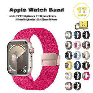 ���[ �A�b�v���E�H�b�` �x���g �i�C���� ���C �}�O�l�b�g �o���h �҂ݍ��� �S17�F Apple Watch 38/40/41/42(series 11/10)mm 42(Series 3/2/1)/44/45/46/49mm �Ή� �X�g���b�v �ւ��x���g �������