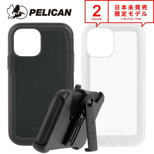 PELICAN �y���J�� iPhone 12/12Pro/12ProMax �P�[�X �J�o�[ Voyager �{�C�W���[ �u���b�N/�N���A MIL�K�i �~���X�y�b�N �~���^���[ �T�o�Q ���{������