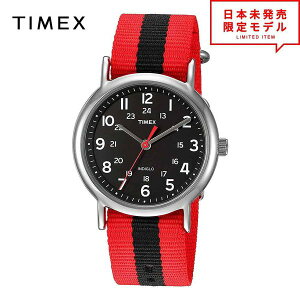 TIMEX タイメックス レディース 腕時計 リストウォッチ TWC030800 レッド/ブラックストライプ 海外限定 時計 日本未発売 当店1年保証