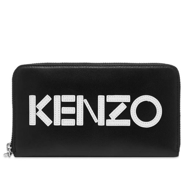KENZO ケンゾー Leather Logo Long Zip Wallet レザー ロゴ ロングウォレット 長財布 ラウンドジップ 本革  メンズ レディース 日本未発売 SMART PARK 