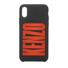 即納 KENZO ケンゾー iPhone X/XS ケース Silic Logo シリコン ロゴ/ブラック アイフォンケース スマホケース カバー 限定 正規品 直輸入