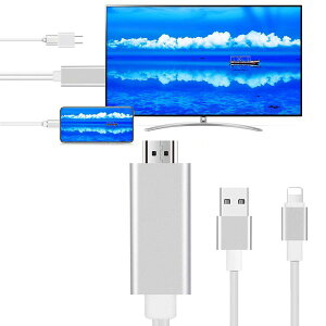 [ iOS13Ή iPhone [dȂ ʂerɉf HDMI ϊA_v^ 1.8m 𑜓x ϊP[u vWFN^[ CgjO P[u |Cg
