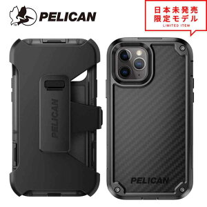 ���[ PELICAN �y���J�� iPhone 13/13Pro/13ProMax/13mini/12/12Pro/12ProMax/12mini/11/11Pro/11ProMax �P�[�X �J�o�[ Shield �V�[���h/�J�[�{�� �u���b�N �T�o�Q ���{������