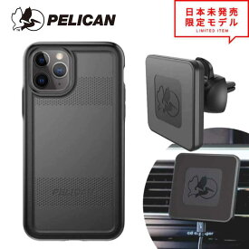 即納 PELICAN ペリカン iPhone 11/11 Pro/11 roMax ケース カバー サバゲ Protector プロテクター + ワイヤレス充電 セット ブラック 日本未発売 ポイント消化