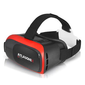 VRゴーグル VRヘッドセット iPhone / android スマホ対応 VRヘッドマウントディスプレイ 3D 高画質 ブラック/レッド