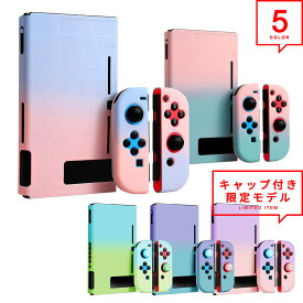 Nintendo Switch ニンテンドー スイッチ ケース&ジョイスティックカバー セット 分離式 衝撃吸収 Joy-Conカバー グラデーション あつ森 ポイント消化