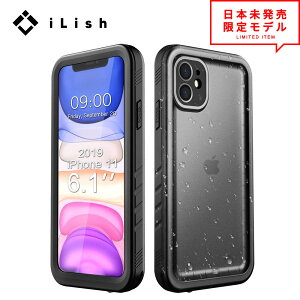 iLish �A�C���b�V�� iPhone 11/11Pro/11ProMax/SE2/8/7 �P�[�X �J�o�[ �E�H�[�^�[�v���[�t/�u���b�N IP68�K�i �h�o �h�� ���{������