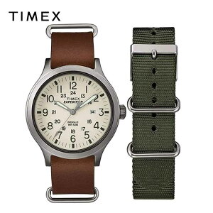 �ň��l���풆!���[ TIMEX �^�C���b�N�X �����Y �r���v Expedition Scout 43 �ւ��o���h�t�� �u���E�� TWG016100 �C�O���f�� ���X1�N�ۏ�