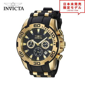 Invicta インヴィクタ メンズ 腕時計 リストウォッチ 22312 ゴールド/ブラック 海外限定 時計 日本未発売 当店1年保証 最安値挑戦中！
