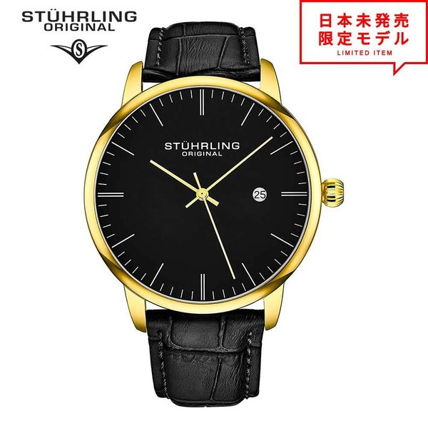 最安値挑戦中！ STUHRLING ORIGINAL ストゥーリングオリジナル メンズ 腕時計 リストウォッチ 3997Z.6 ブラック 海外限定 時計 日本未発売 当店1年保証