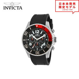 Invicta インヴィクタ メンズ 腕時計 リストウォッチ 15145 ブラック/シルバー/レッド 海外限定 時計 日本未発売 当店1年保証 最安値挑戦中！